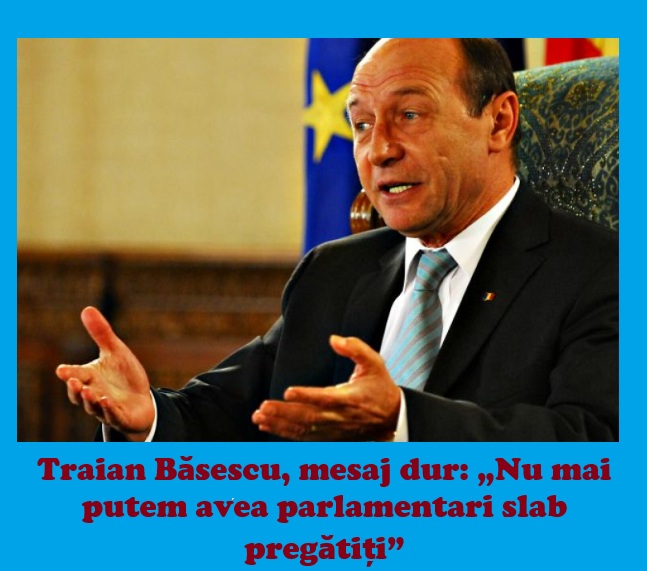 Traian Băsescu, critică directă la adresa clasei politice: „Nu mai putem avea oameni slab pregătiți în Parlament”