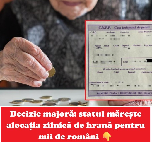 Alocația zilnică de hrană pentru persoanele vulnerabile va fi majorată din 2026. Beneficiari și sumele stabilite