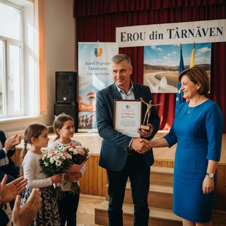 Eroul din Târnăveni, premiat oficial: gestul care a salvat două vieți nu a fost uitat