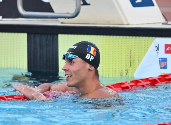 David Popovici face spectacol la Roma! Aur la 100 m liber și record al competiției