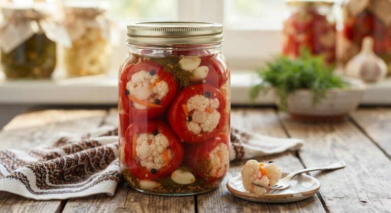 Gogoșari umpluți cu conopidă pentru iarnă – crocanți, aromați și ușor de pregătit